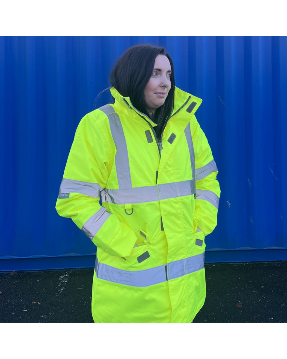 ISO 20471 Class 3 Women's Anorak Yellow EcoViz